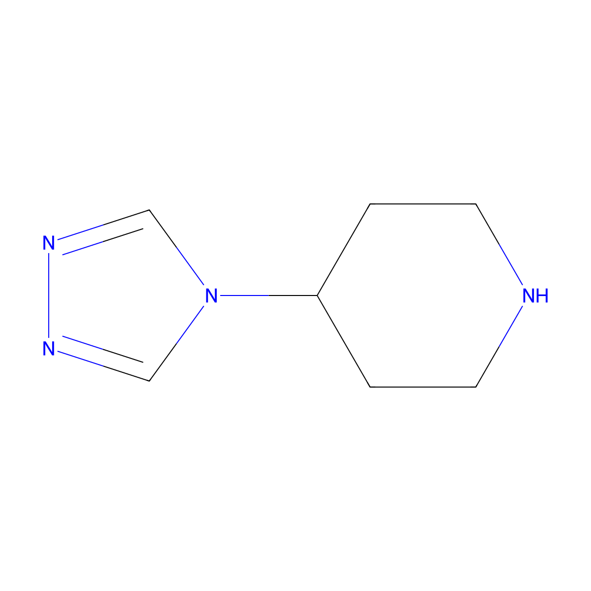4-(4H-1,2,4-Triazol-4-yl)piperidine molecular structure, CAS 690261-92-8
