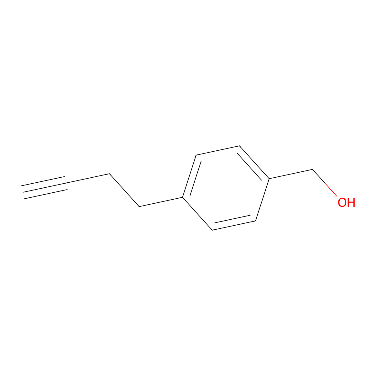 4-(3-Butyn-1-yl)benzenemethanol molecular structure, CAS 690264-16-5