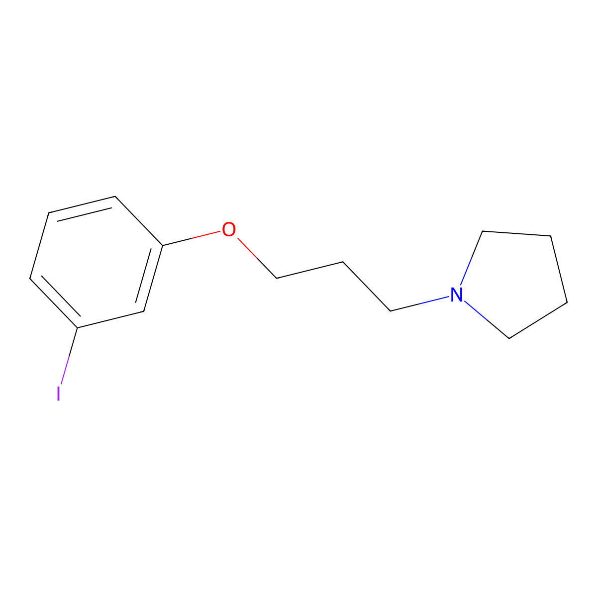 1-[3-(3-Iodo-phenoxy)-propyl]-pyrrolidine molecular structure, CAS 690264-53-0