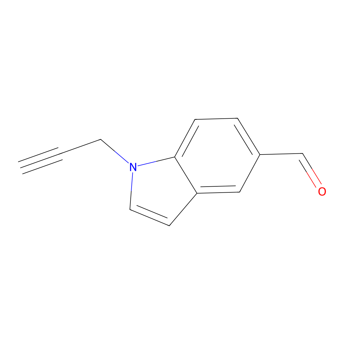 1-(prop-2-yn-1-yl)-1H-indole-5-carbaldehyde molecular structure, CAS 690266-77-4