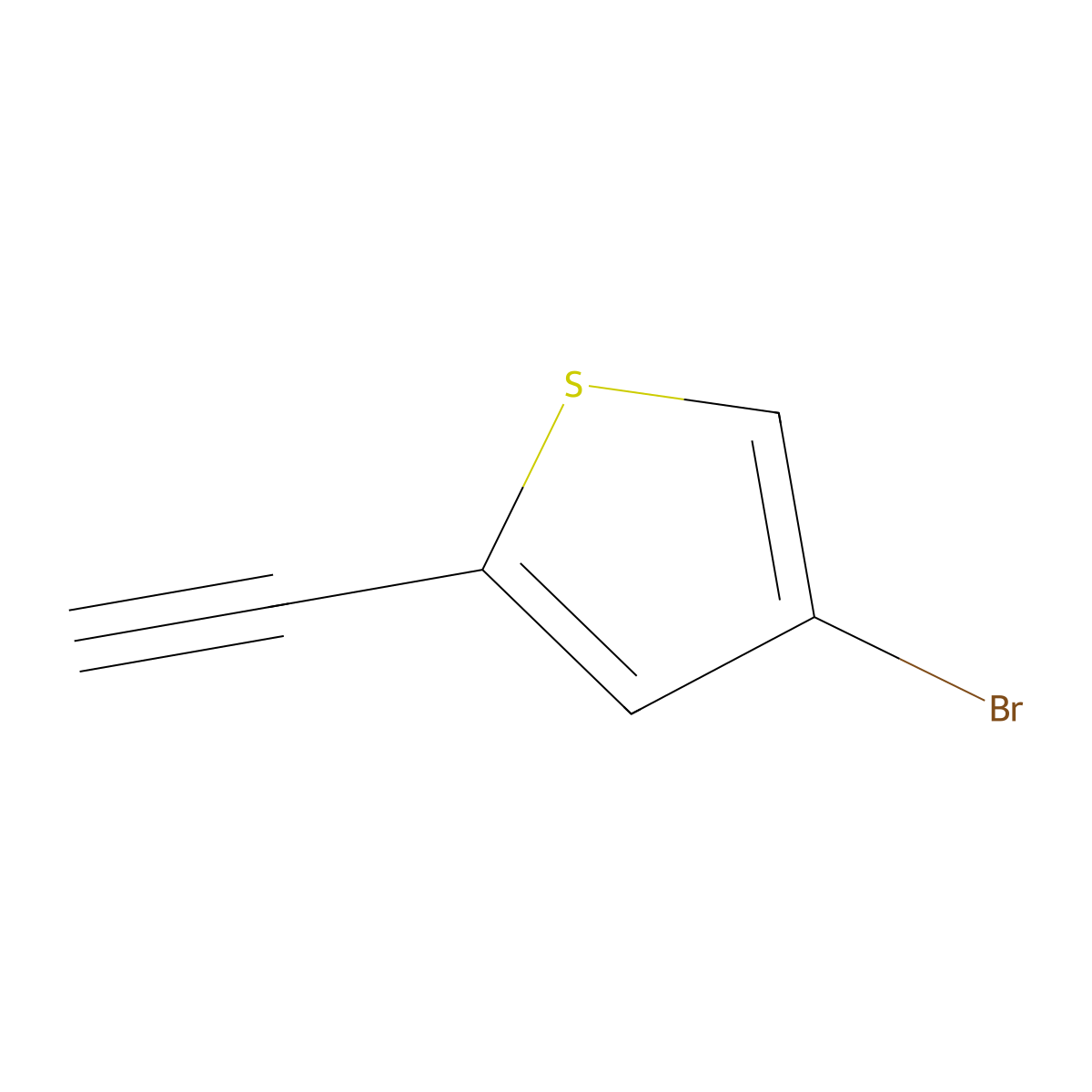 4-Bromo-2-ethynylthiophene molecular structure, CAS 690266-87-6