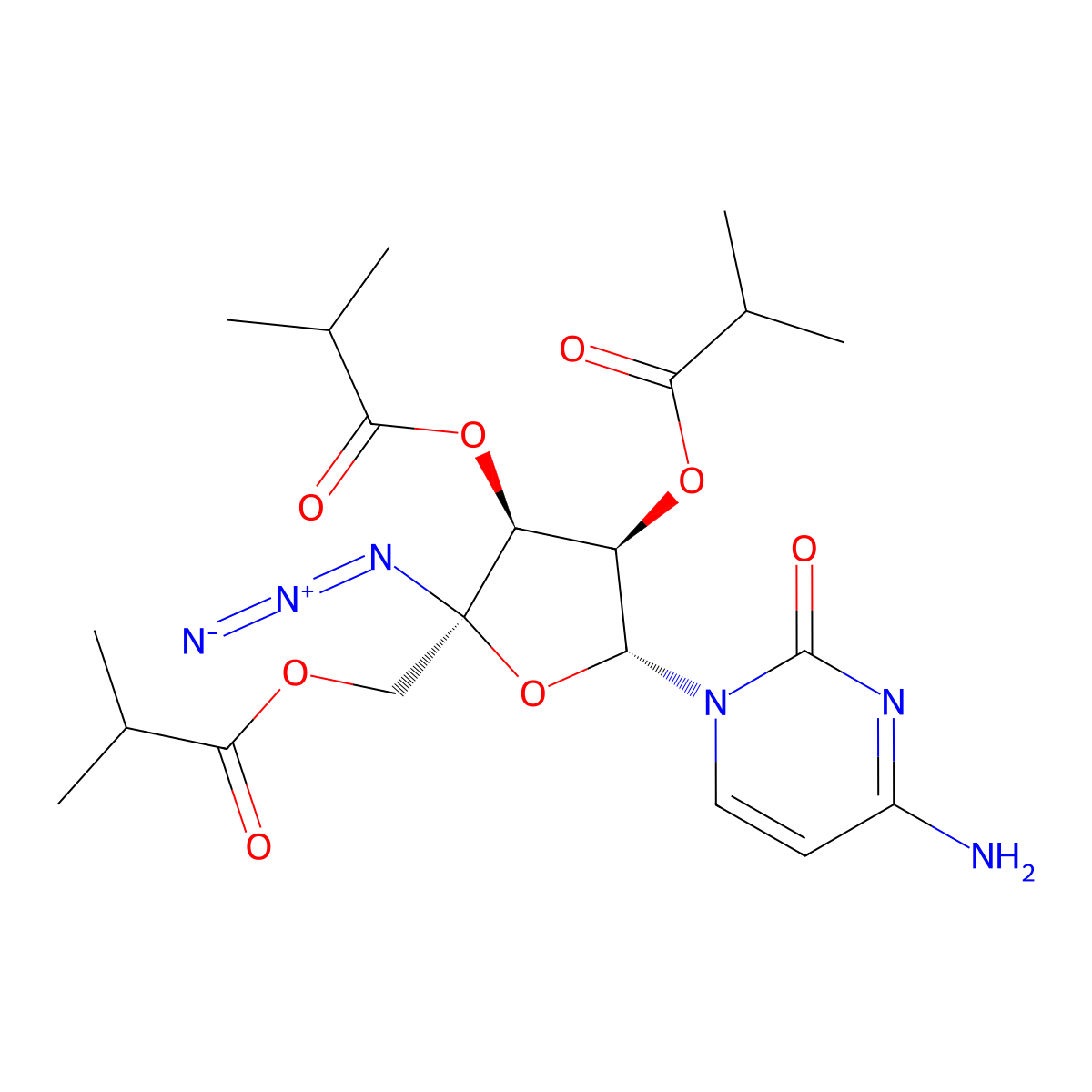 Balapiravir molecular structure, CAS 690270-29-2