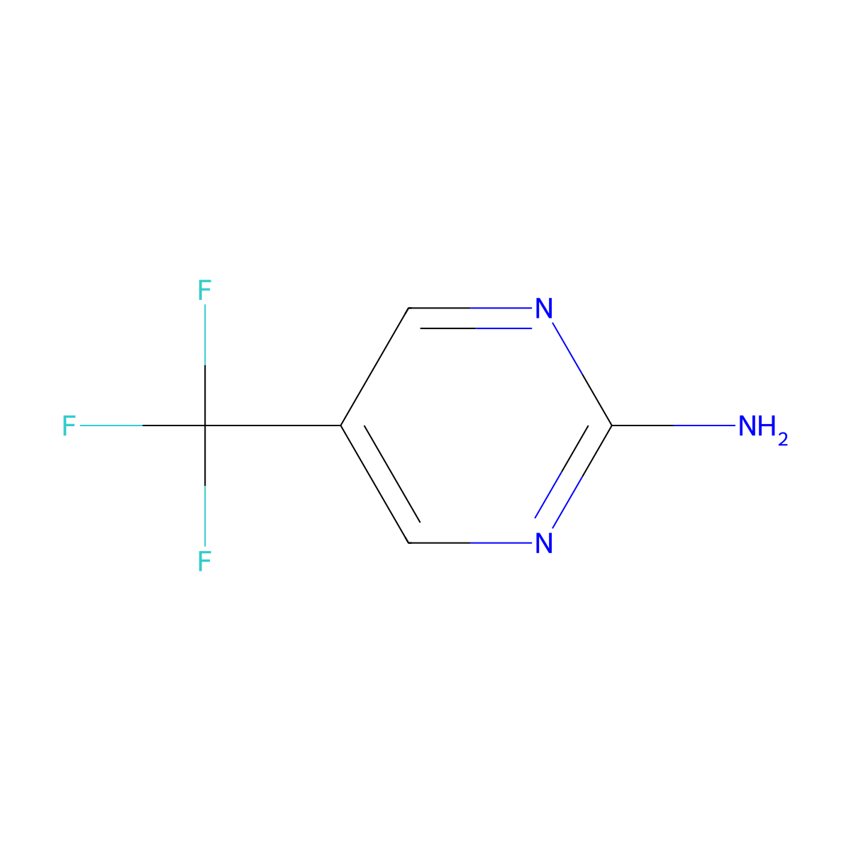 5-(Trifluoromethyl)pyrimidin-2-amine molecular structure, CAS 69034-08-8