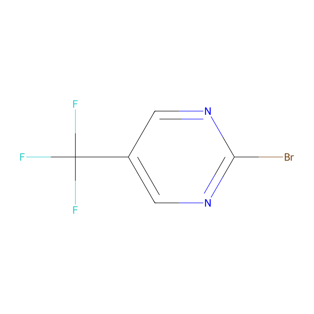 2-Bromo-5-(trifluoromethyl)pyrimidine molecular structure, CAS 69034-09-9