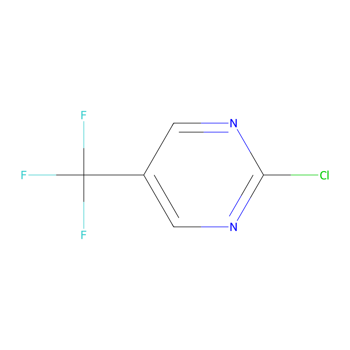 2-Chloro-5-(trifluoromethyl)pyrimidine molecular structure, CAS 69034-12-4