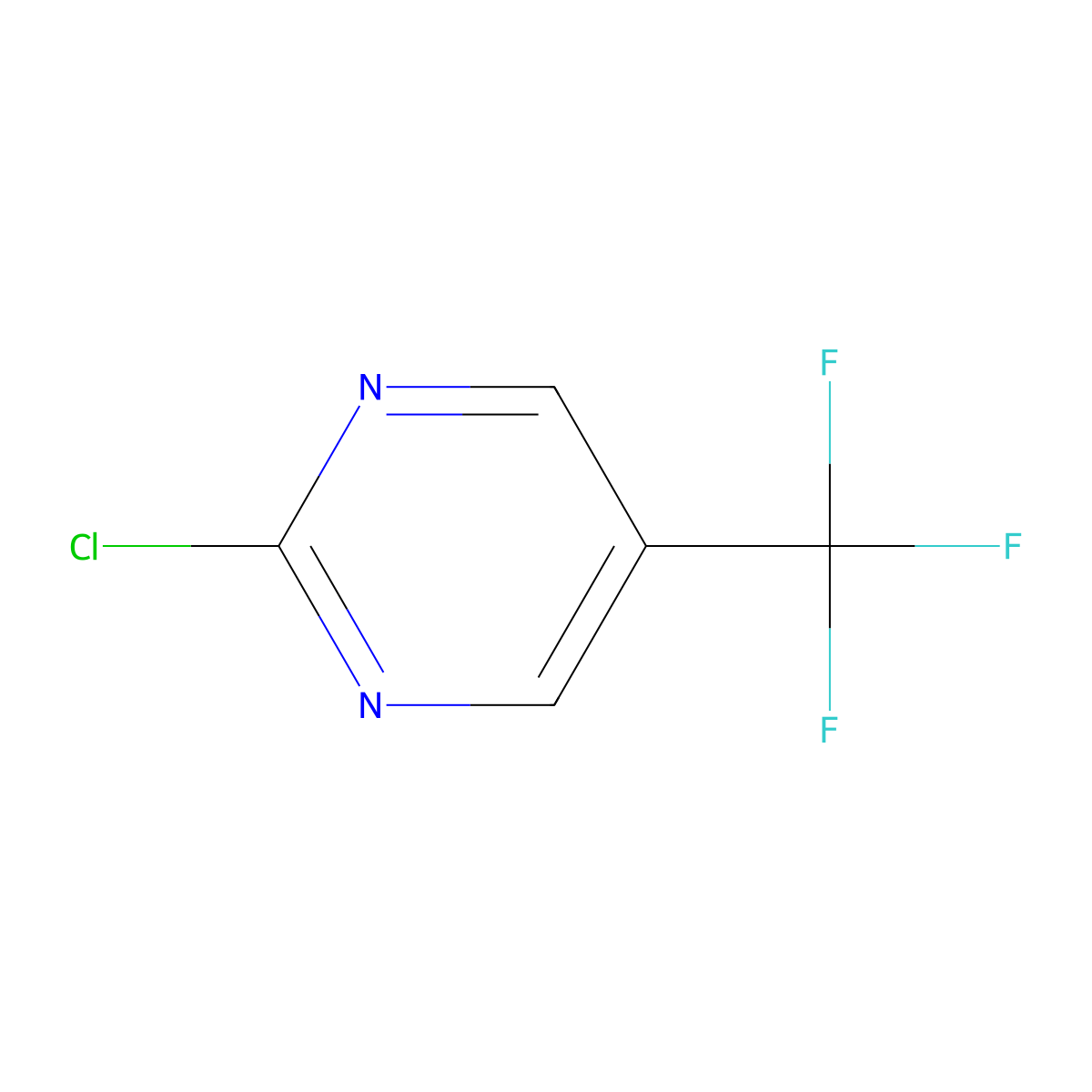 2-Chloro-5-(trifluoromethyl)pyrimidine molecular structure, CAS 69034-12-4