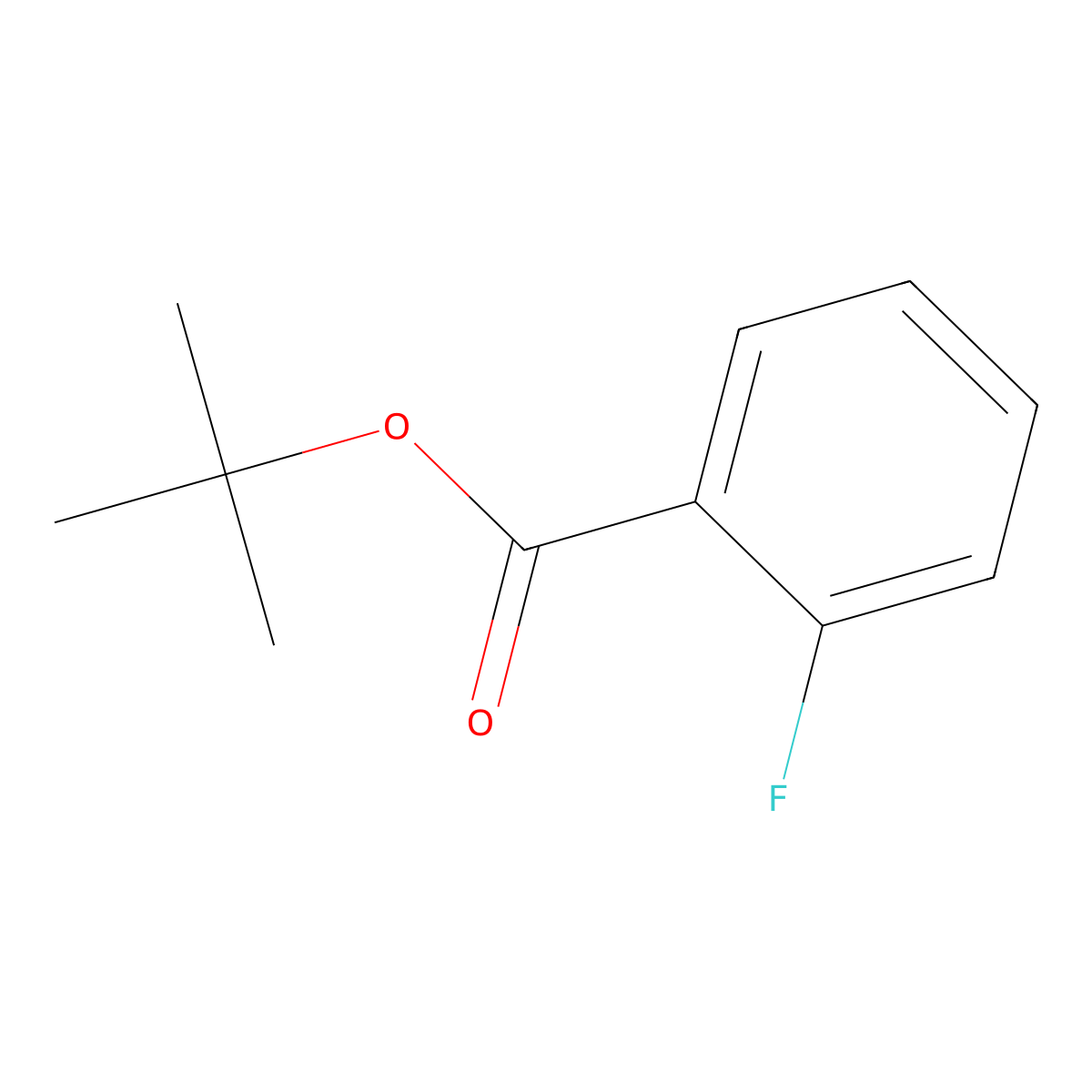 Tert-butyl 2-fluorobenzoate molecular structure, CAS 69038-73-9