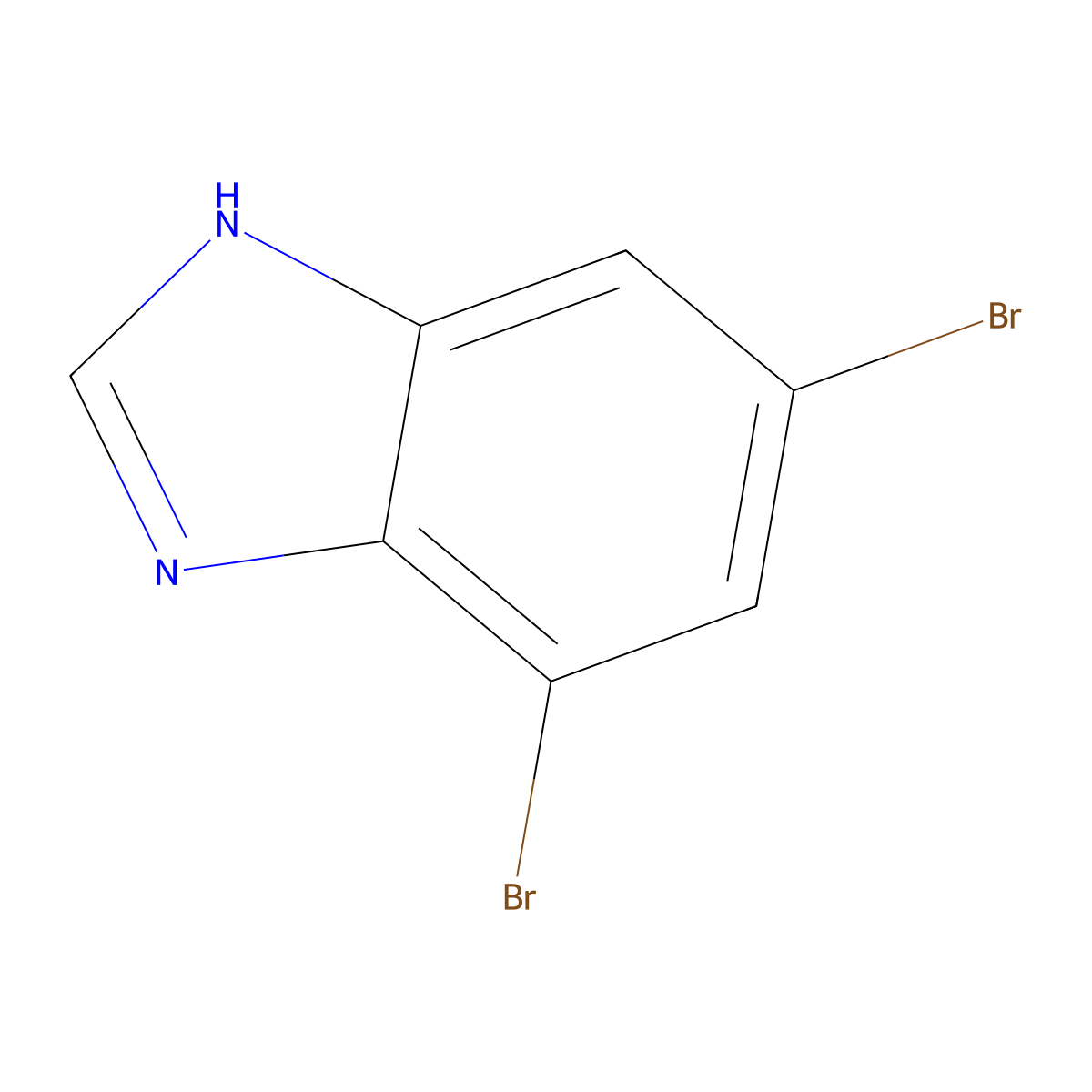 4,6-Dibromo-1H-benzo[d]imidazole molecular structure, CAS 69038-75-1