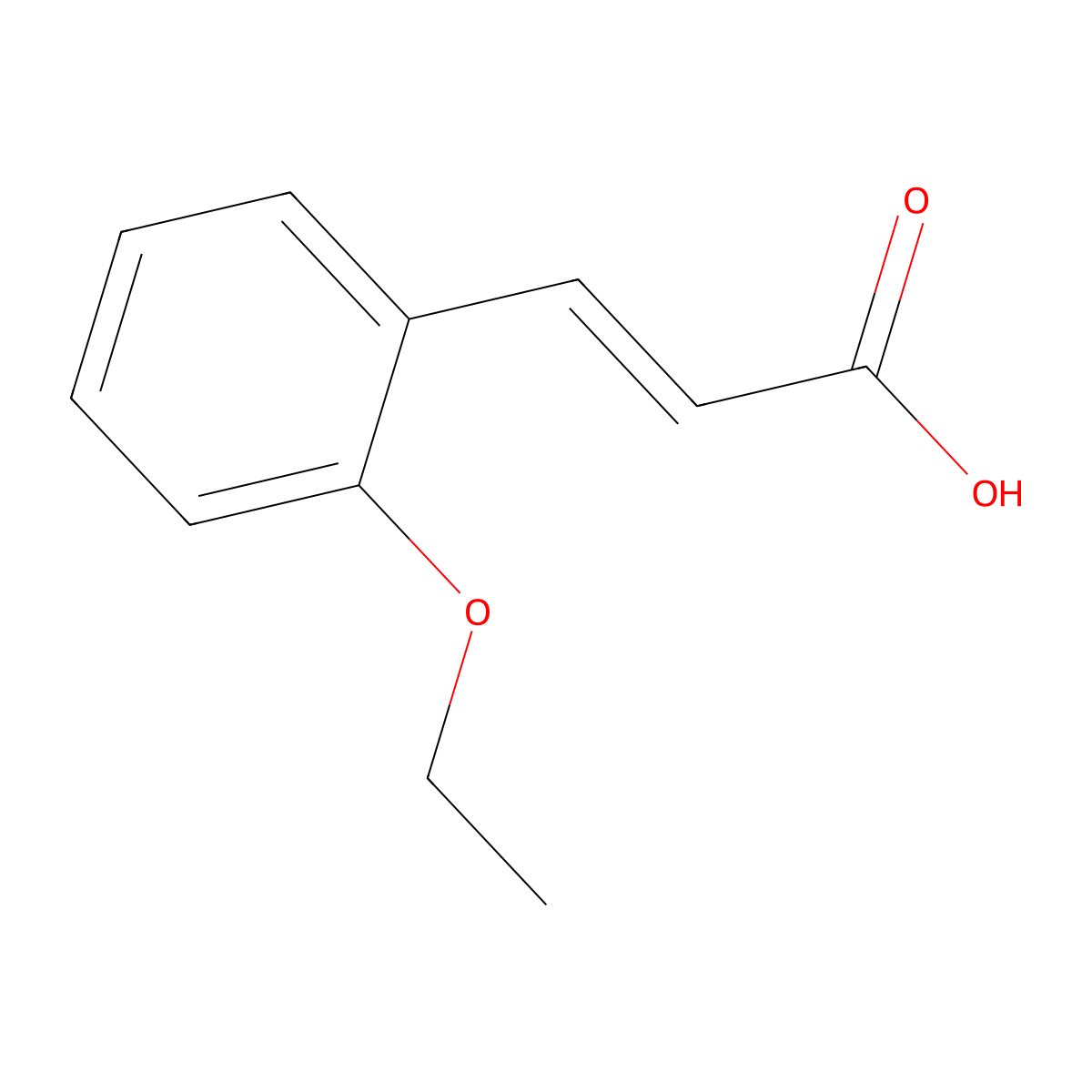 3-(2-Ethoxyphenyl)-2-propenoic acid molecular structure, CAS 69038-81-9