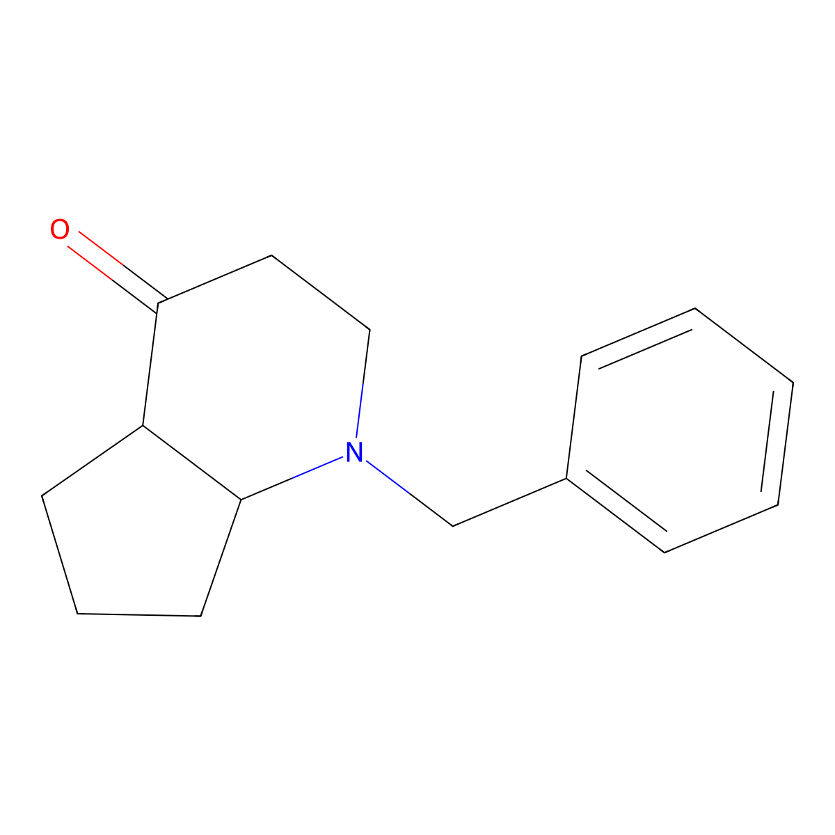 1-Benzylhexahydro-1H-cyclopenta[b]pyridin-4(4aH)-one molecular structure, CAS 69042-25-7