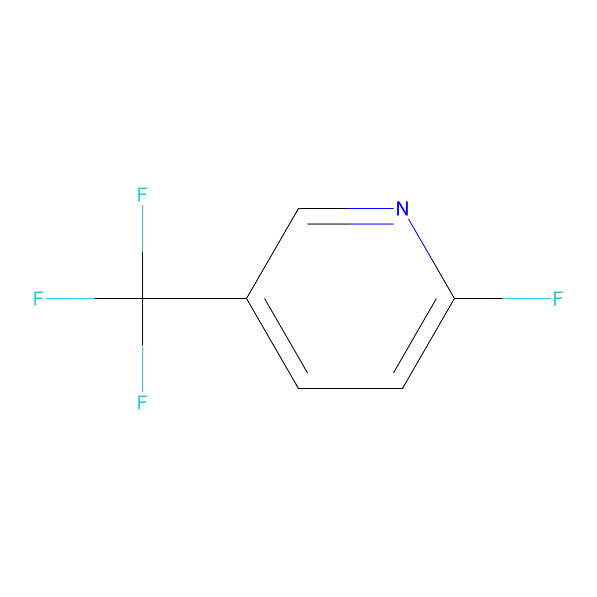 2-Fluoro-5-(trifluoromethyl)pyridine molecular structure, CAS 69045-82-5