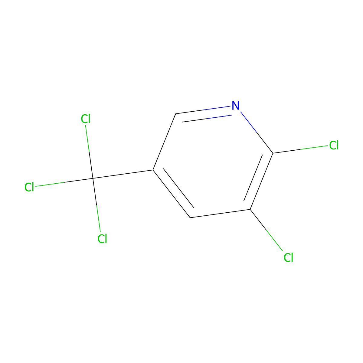 2,3-Dichloro-5-(trichloromethyl)pyridine molecular structure, CAS 69045-83-6
