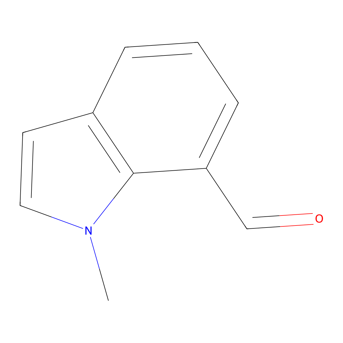 1-methyl-1H-indole-7-carbaldehyde molecular structure, CAS 69047-36-5