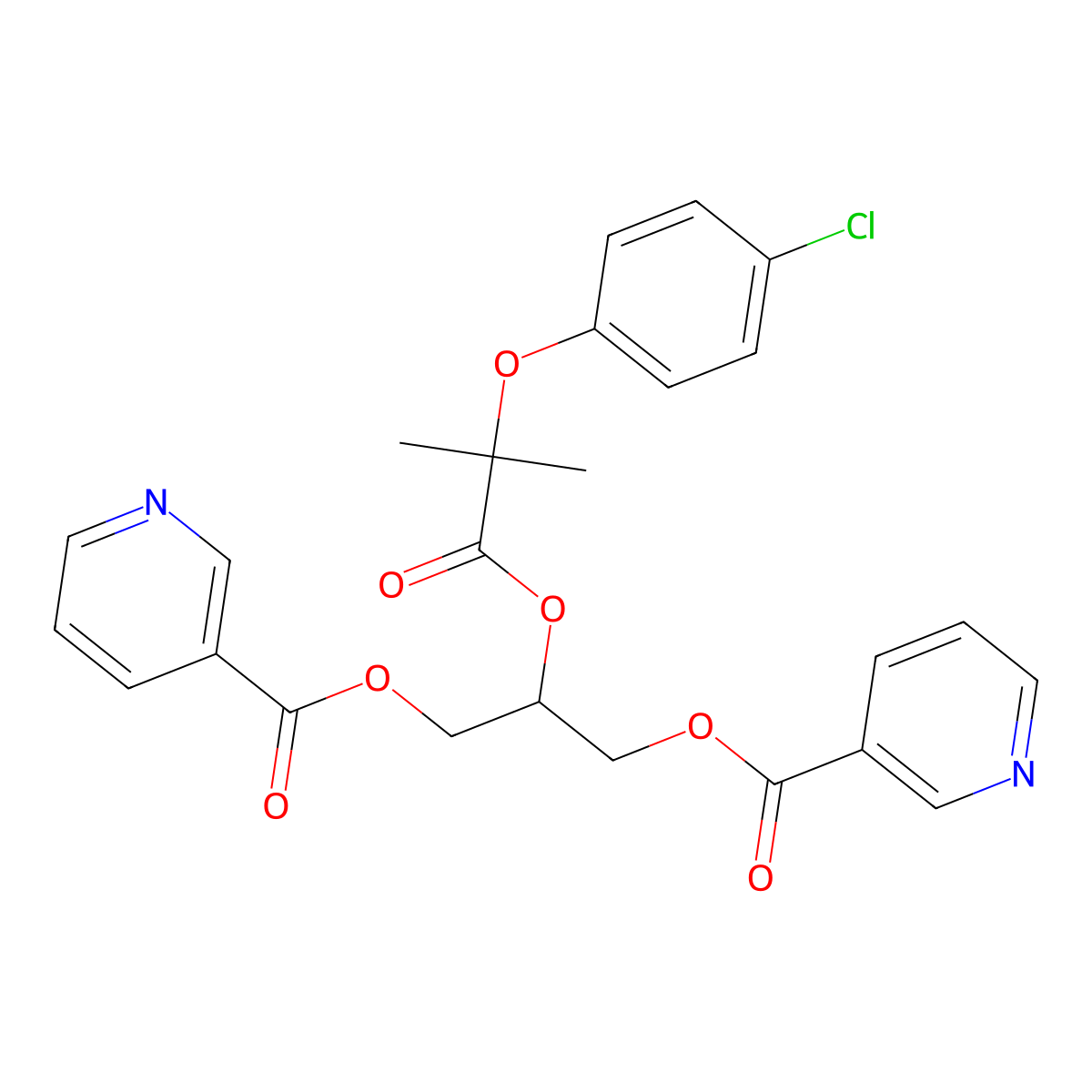 Binifibrate molecular structure, CAS 69047-39-8