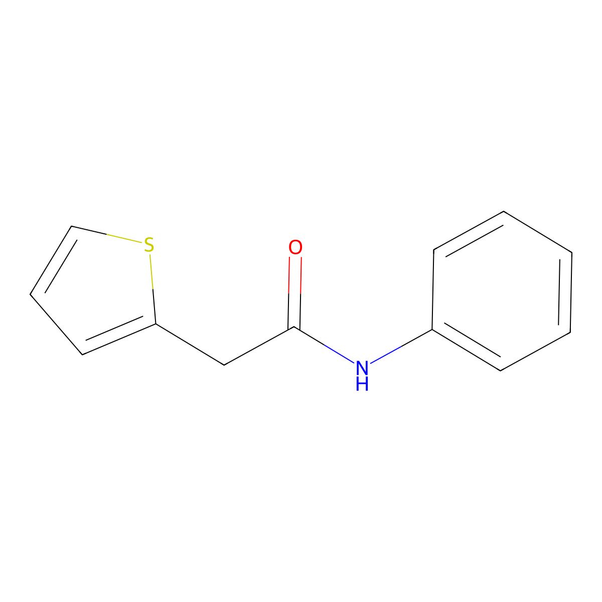 N-phenyl-2-(2-thienyl)acetamide molecular structure, CAS 69047-40-1