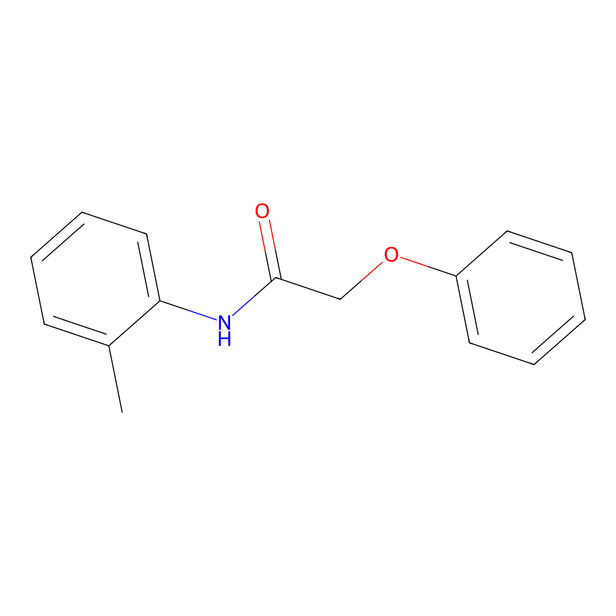 N-(2-methylphenyl)-2-phenoxyacetamide molecular structure, CAS 69047-44-5