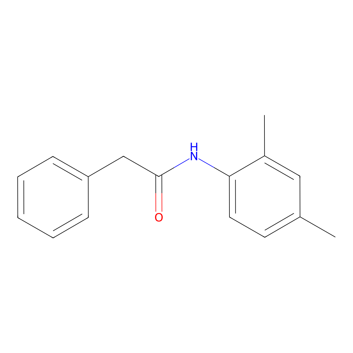N-(2,4-dimethylphenyl)-2-phenylacetamide molecular structure, CAS 69047-48-9