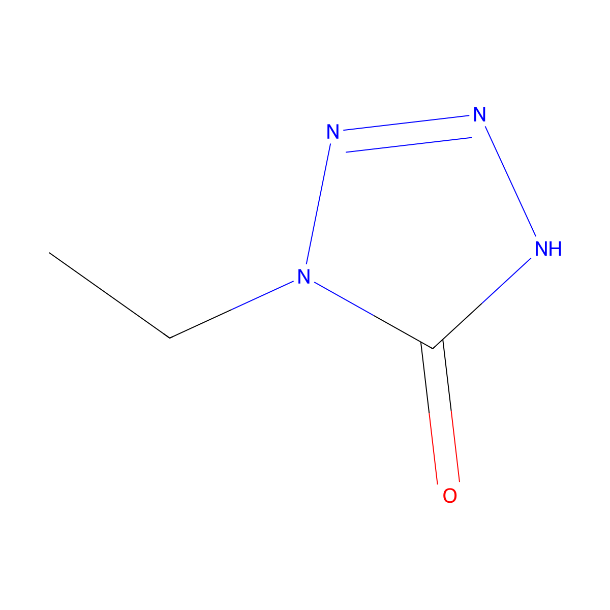 1-ethyl-1,2-dihydro-5H-tetrazol-5-one molecular structure, CAS 69048-98-2