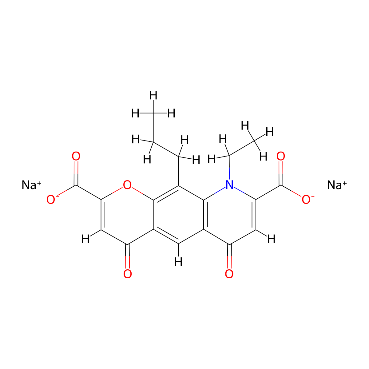 Nedocromil Sodium molecular structure, CAS 69049-74-7