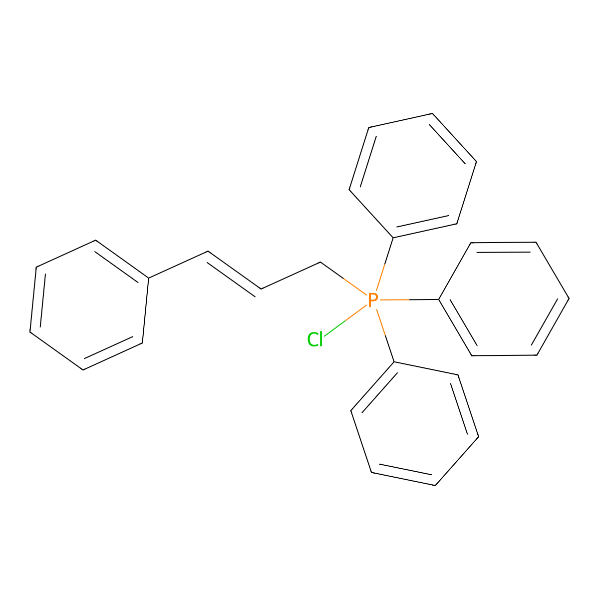 Chloro(cinnamyl)triphenyl-L5-phosphane molecular structure, CAS 69052-20-6