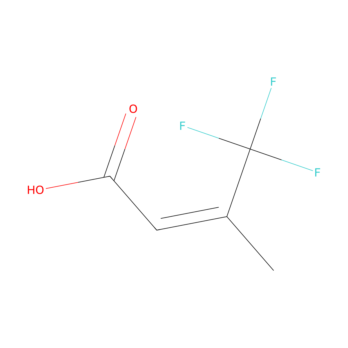4,4,4-Trifluoro-3-methyl-2-butenoic acid molecular structure, CAS 69056-67-3