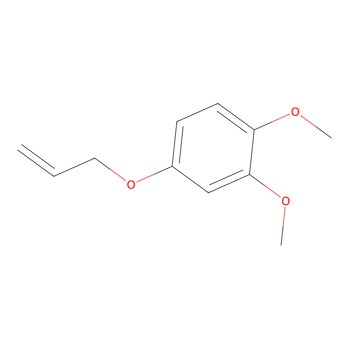 Allyl (3,4-dimethoxyphenyl) ether molecular structure, CAS 6906-64-5