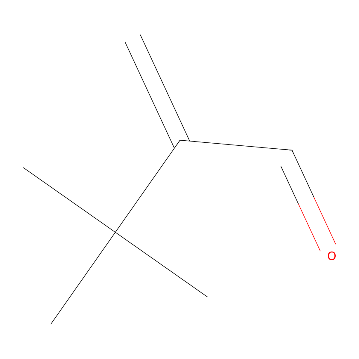 3,3-Dimethyl-2-methylidenebutanal molecular structure, CAS 69060-18-0