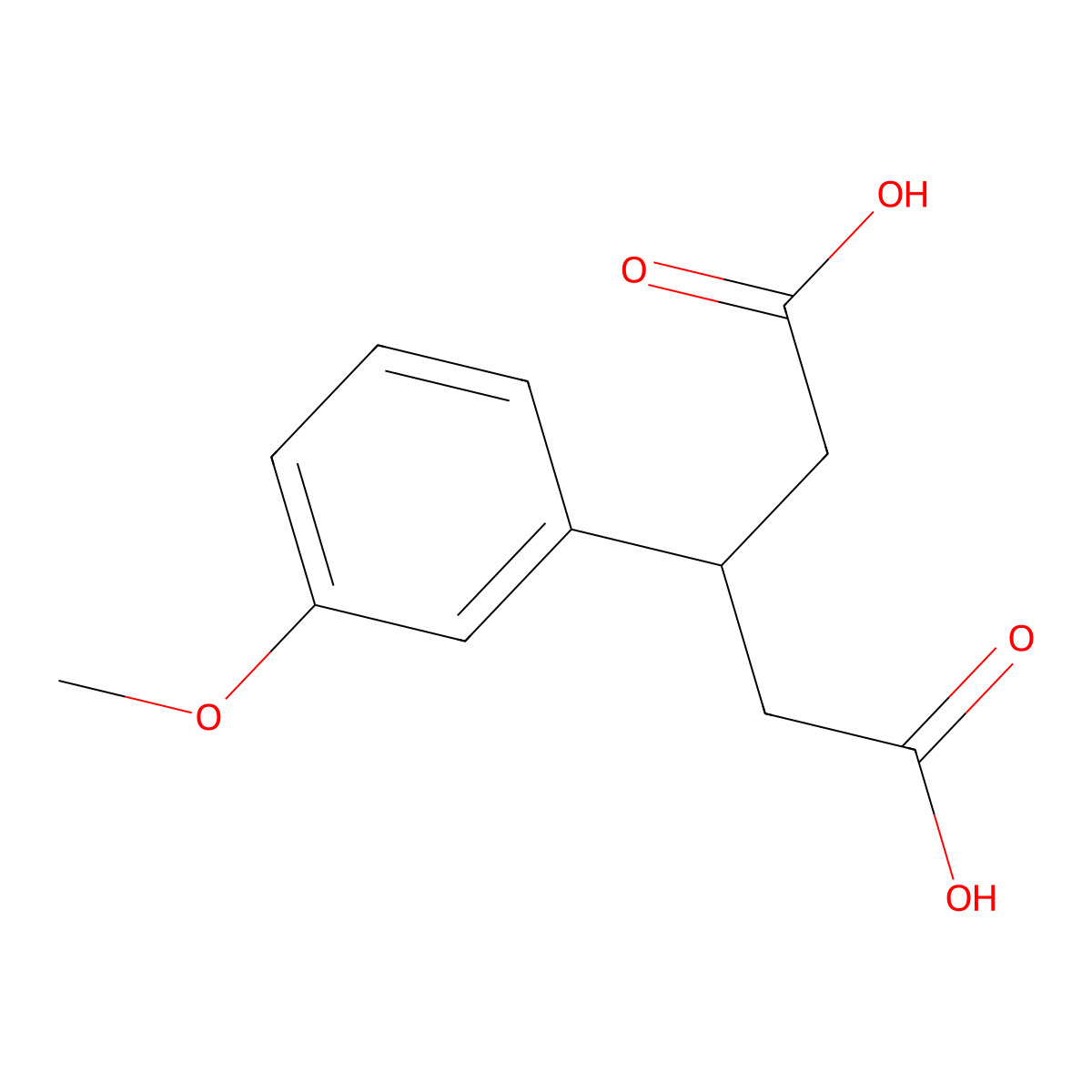 3-(3-Methoxyphenyl)pentanedioic acid molecular structure, CAS 69061-62-7