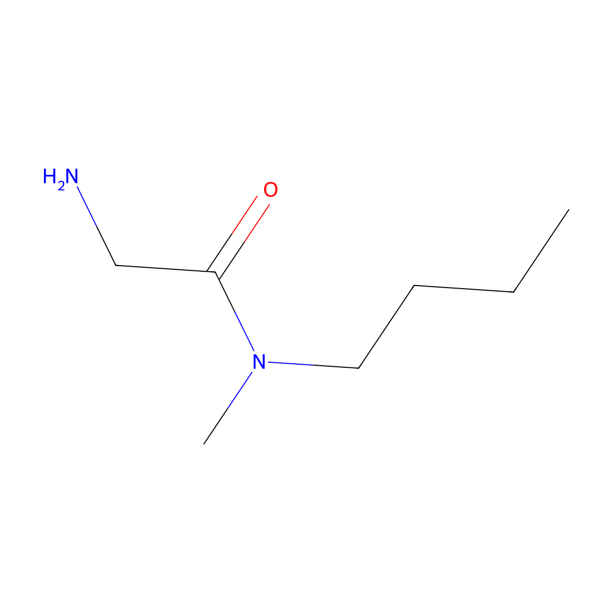 Acetamide,2-amino-N-butyl-N-methyl- molecular structure, CAS 690622-75-4