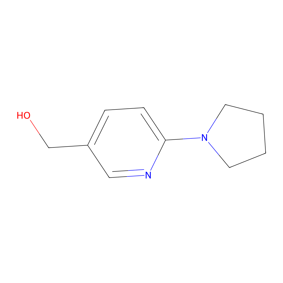 (6-(Pyrrolidin-1-yl)pyridin-3-yl)methanol molecular structure, CAS 690632-01-0