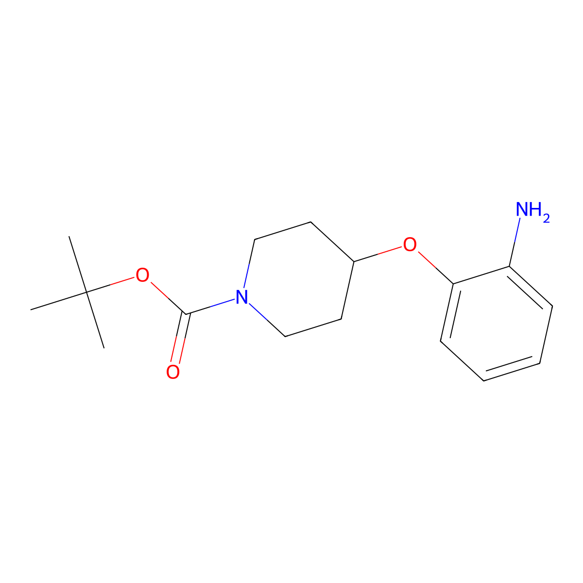 Tert-butyl 4-(2-aminophenoxy)piperidine-1-carboxylate molecular structure, CAS 690632-14-5