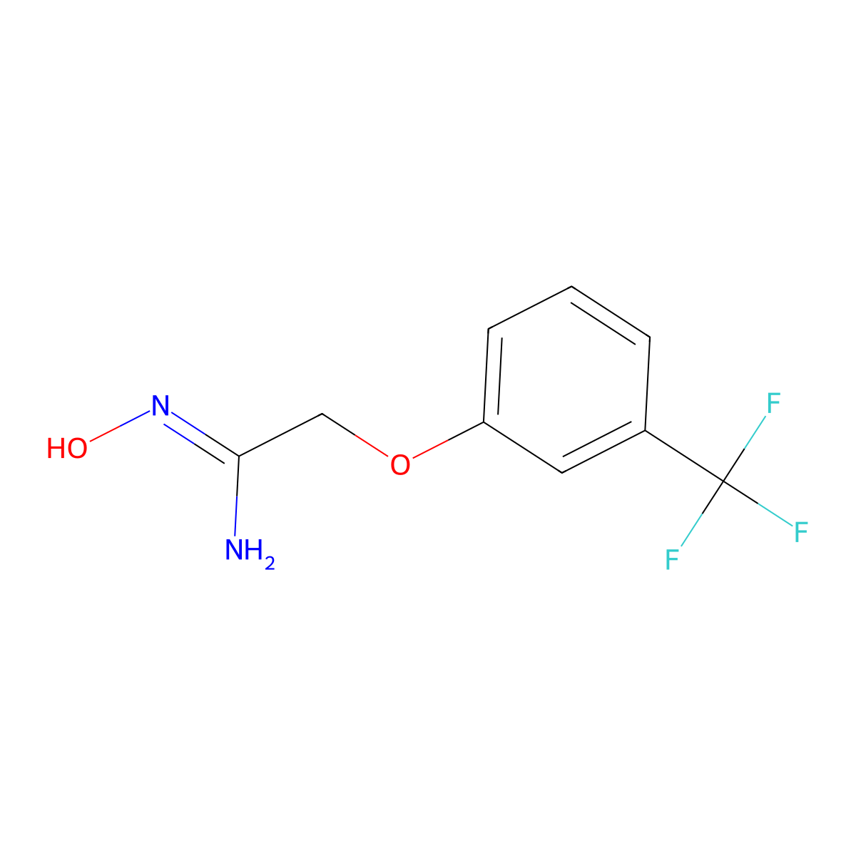N-Hydroxy-2-(3-(trifluoromethyl)phenoxy)ethanimidamide molecular structure, CAS 690632-15-6