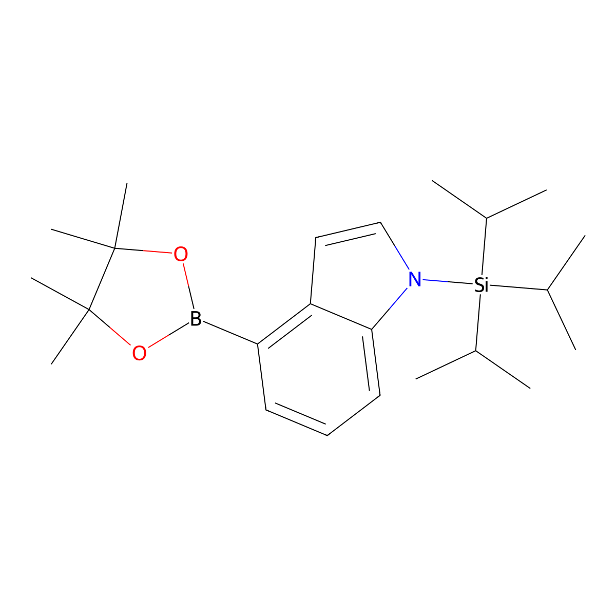 4-(4,4,5,5-Tetramethyl-1,3,2-dioxaborolan-2-YL)-1-(triisopropylsilyl)-1H-indole molecular structure, CAS 690632-17-8