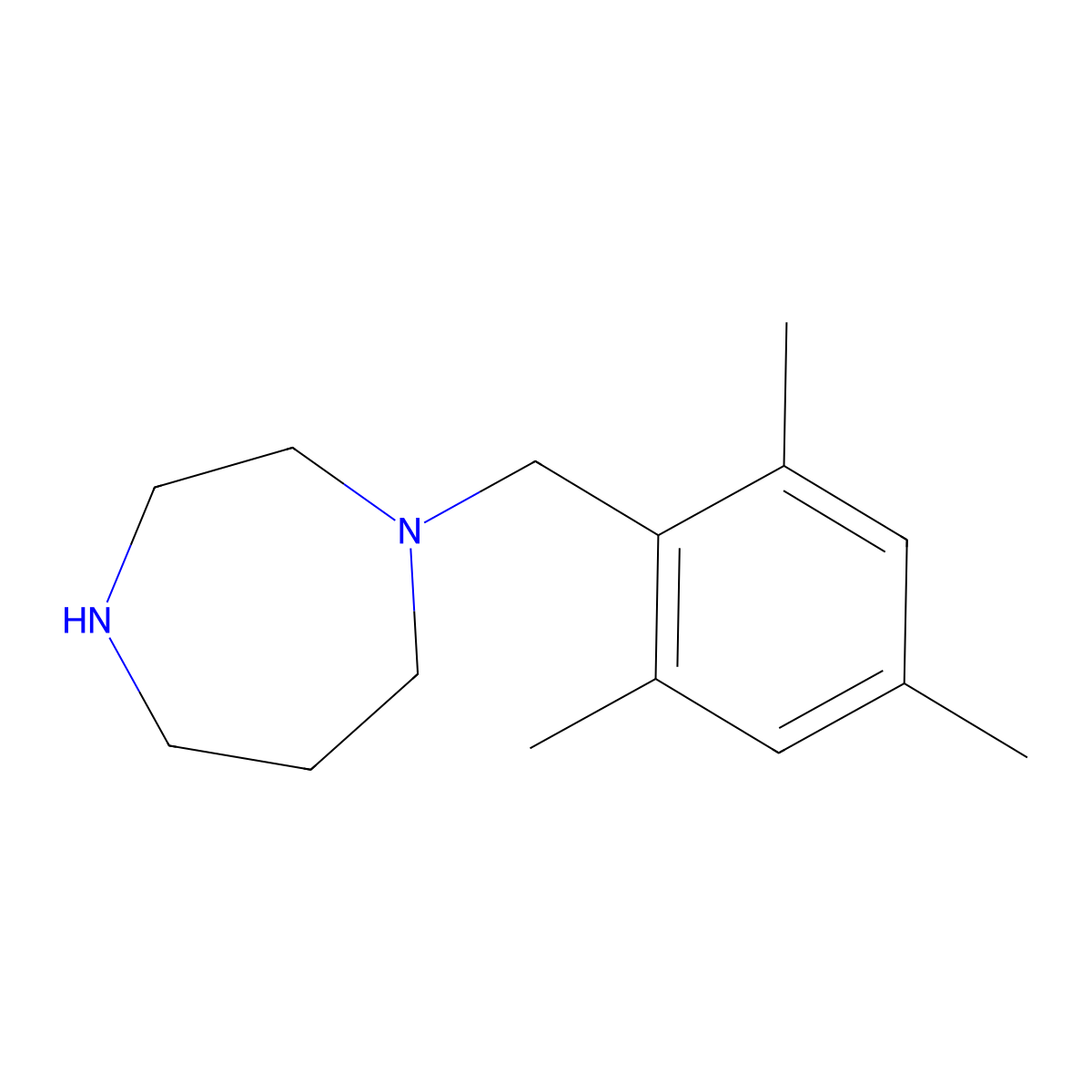1-(Mesitylmethyl)-1,4-diazepane molecular structure, CAS 690632-22-5
