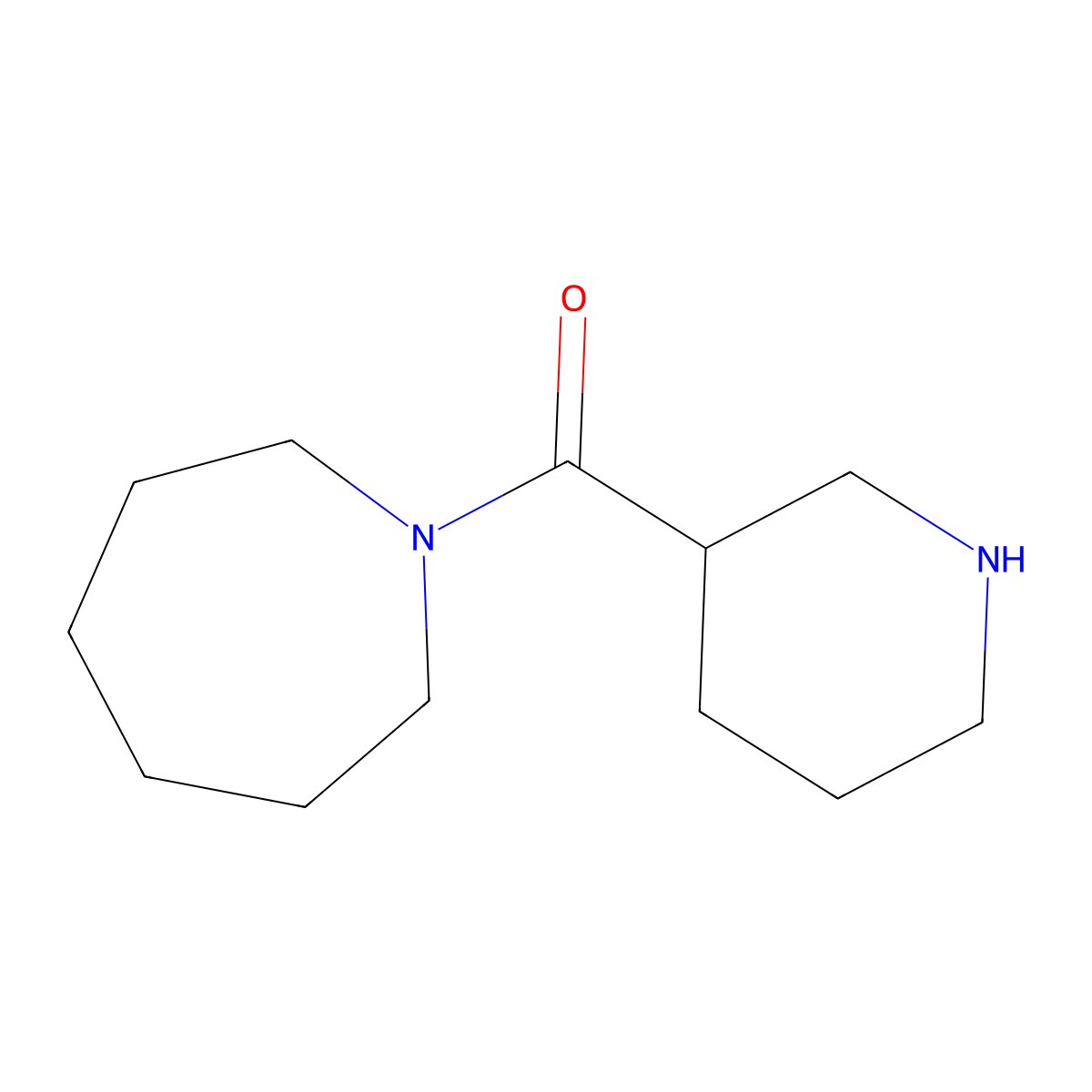 1-Azepanyl(3-piperidinyl)methanone molecular structure, CAS 690632-28-1