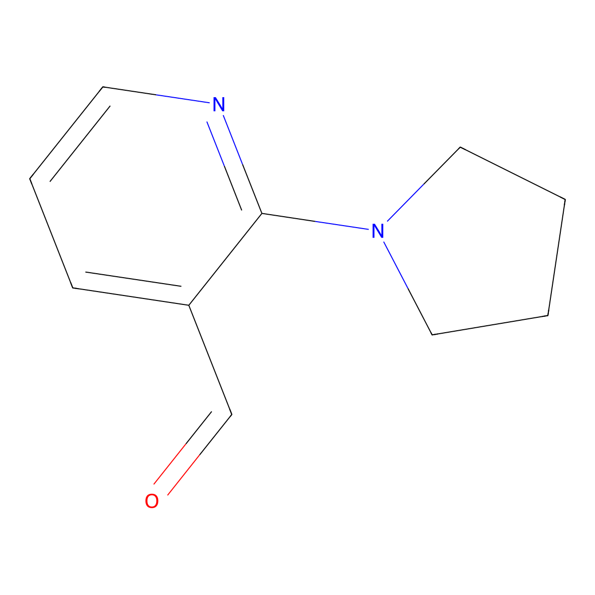 2-(1-Pyrrolidinyl)nicotinaldehyde molecular structure, CAS 690632-39-4