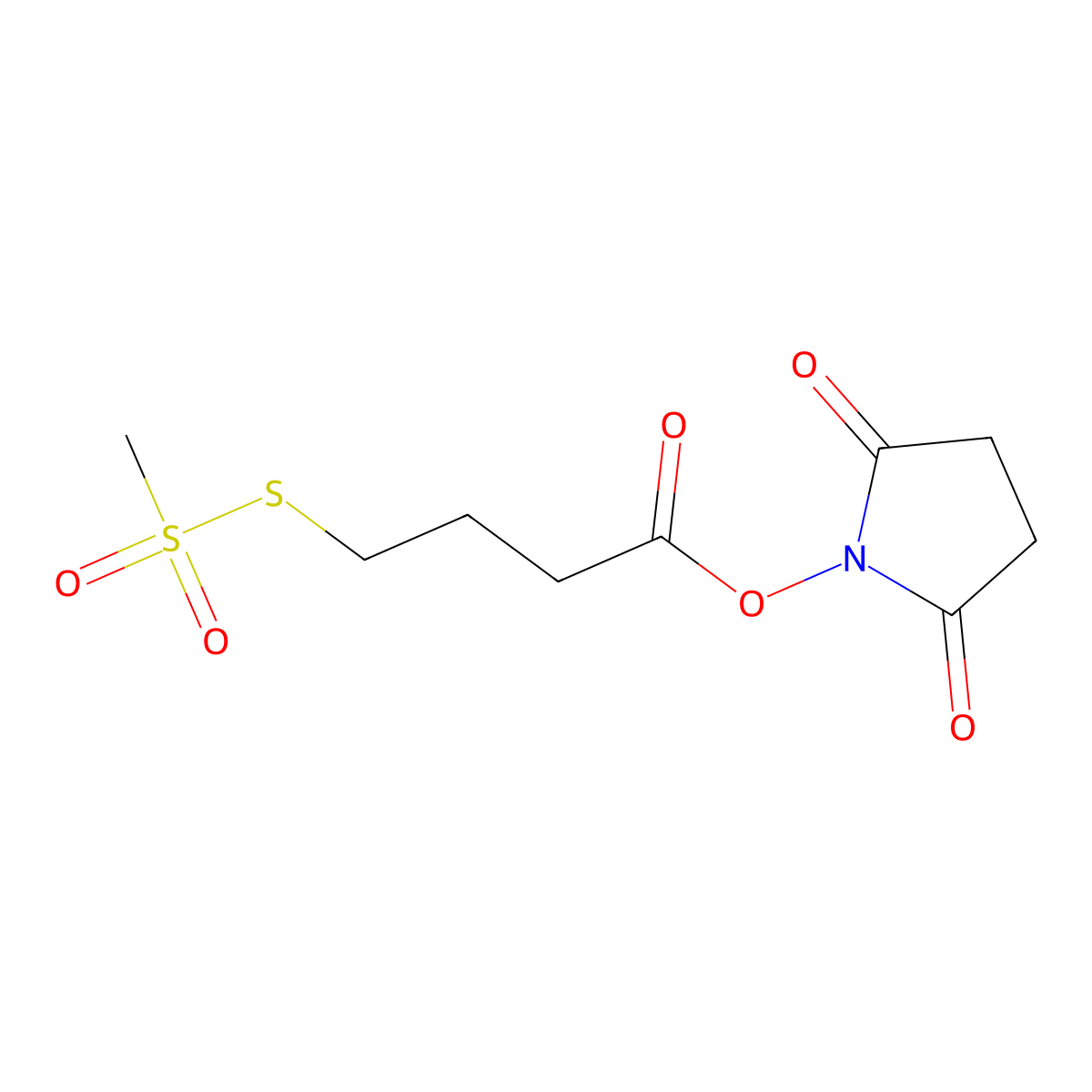 N-Succinimidyloxycarbonylpropyl Methanethiosulfonate molecular structure, CAS 690632-55-4