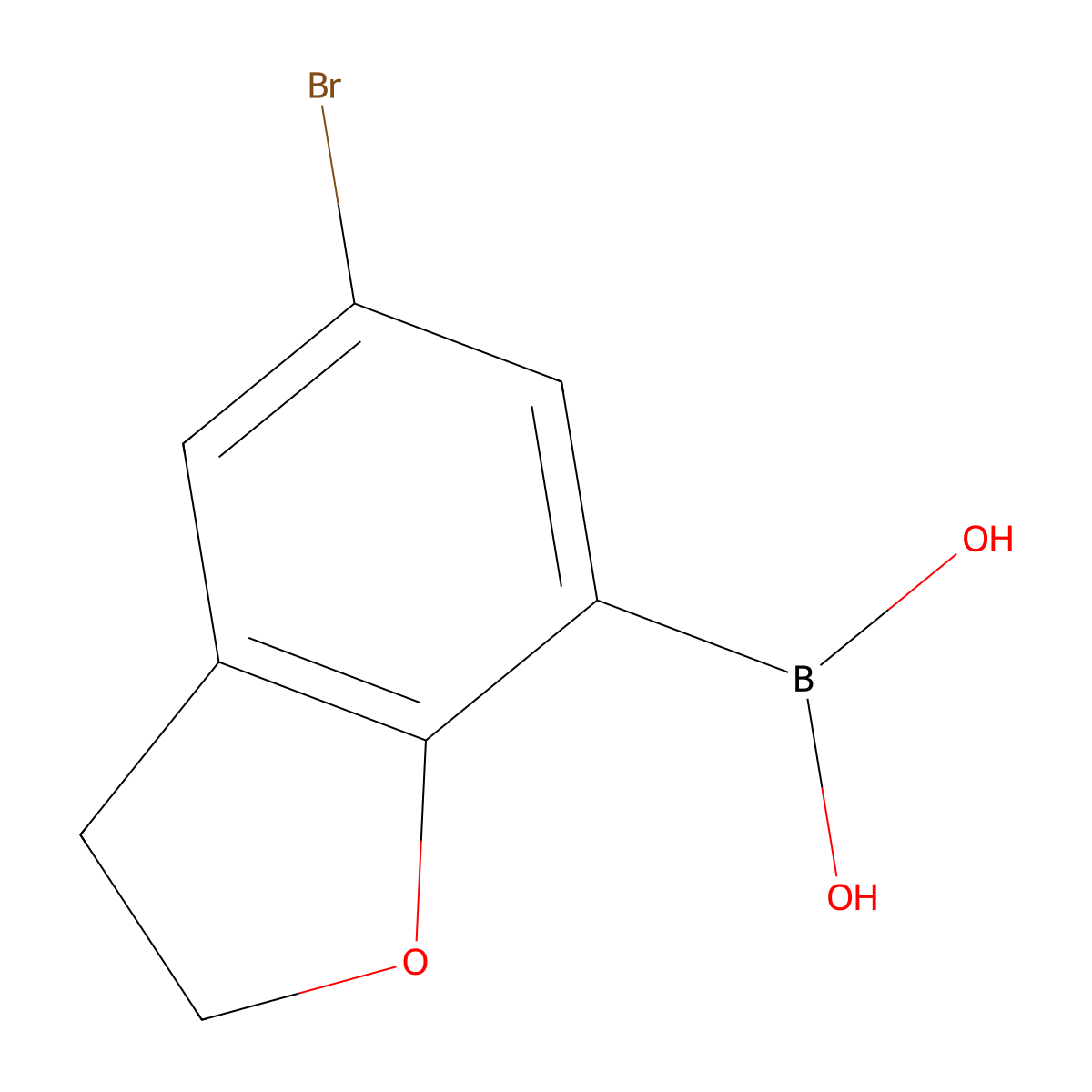 5-Bromo-2,3-dihydrobenzo(b)furan-7-boronic Acid molecular structure, CAS 690632-72-5