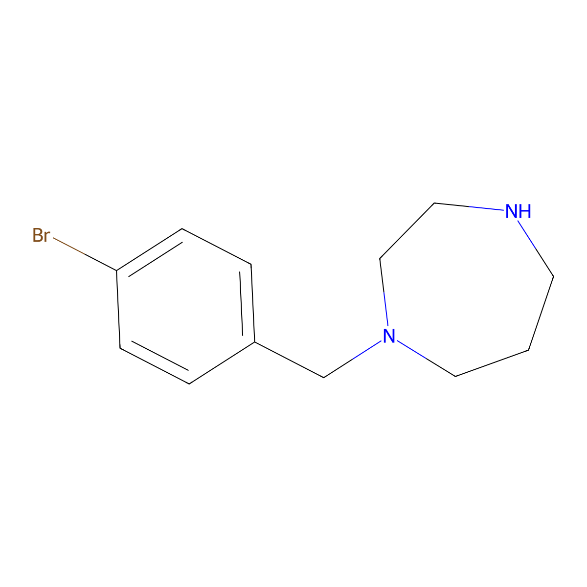 1-(4-Bromobenzyl)-1,4-diazepane molecular structure, CAS 690632-73-6