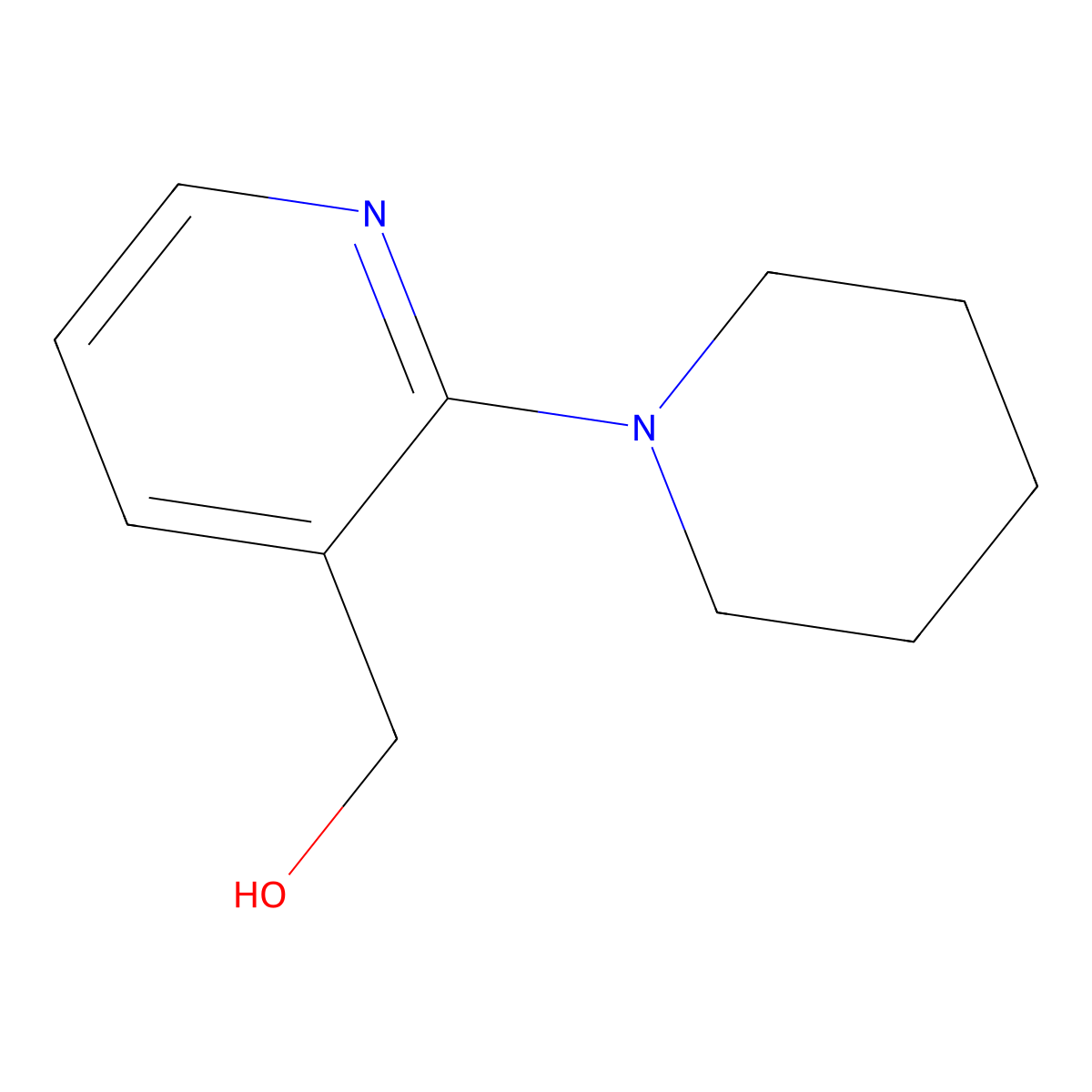 (2-(Piperidin-1-yl)pyridin-3-yl)methanol molecular structure, CAS 690632-84-9