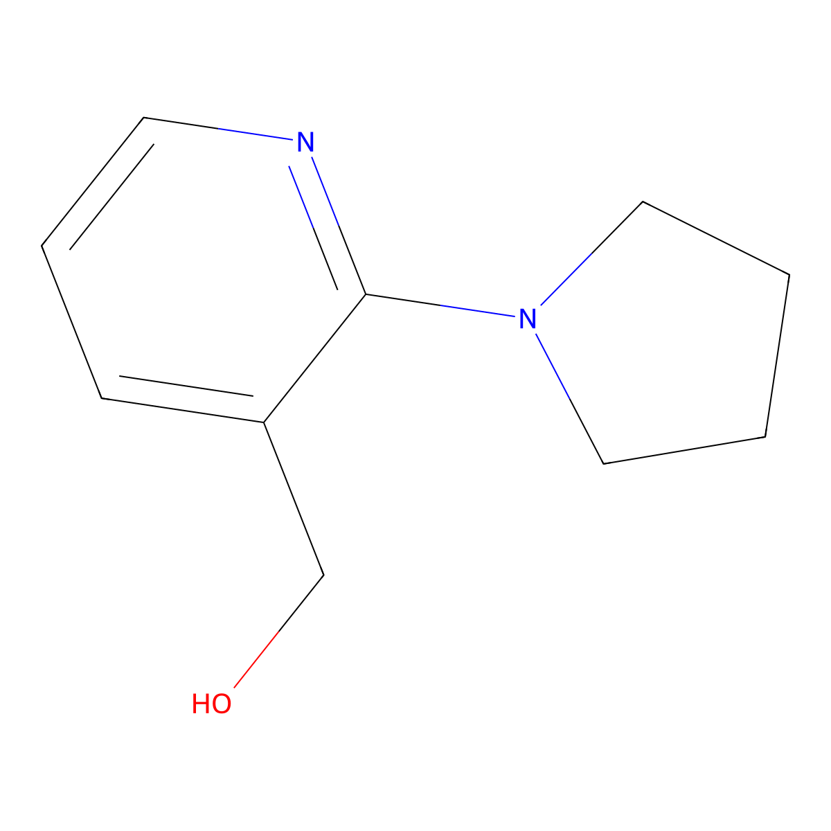 [2-(Pyrrolidin-1-yl)pyridin-3-yl]methanol molecular structure, CAS 690632-85-0