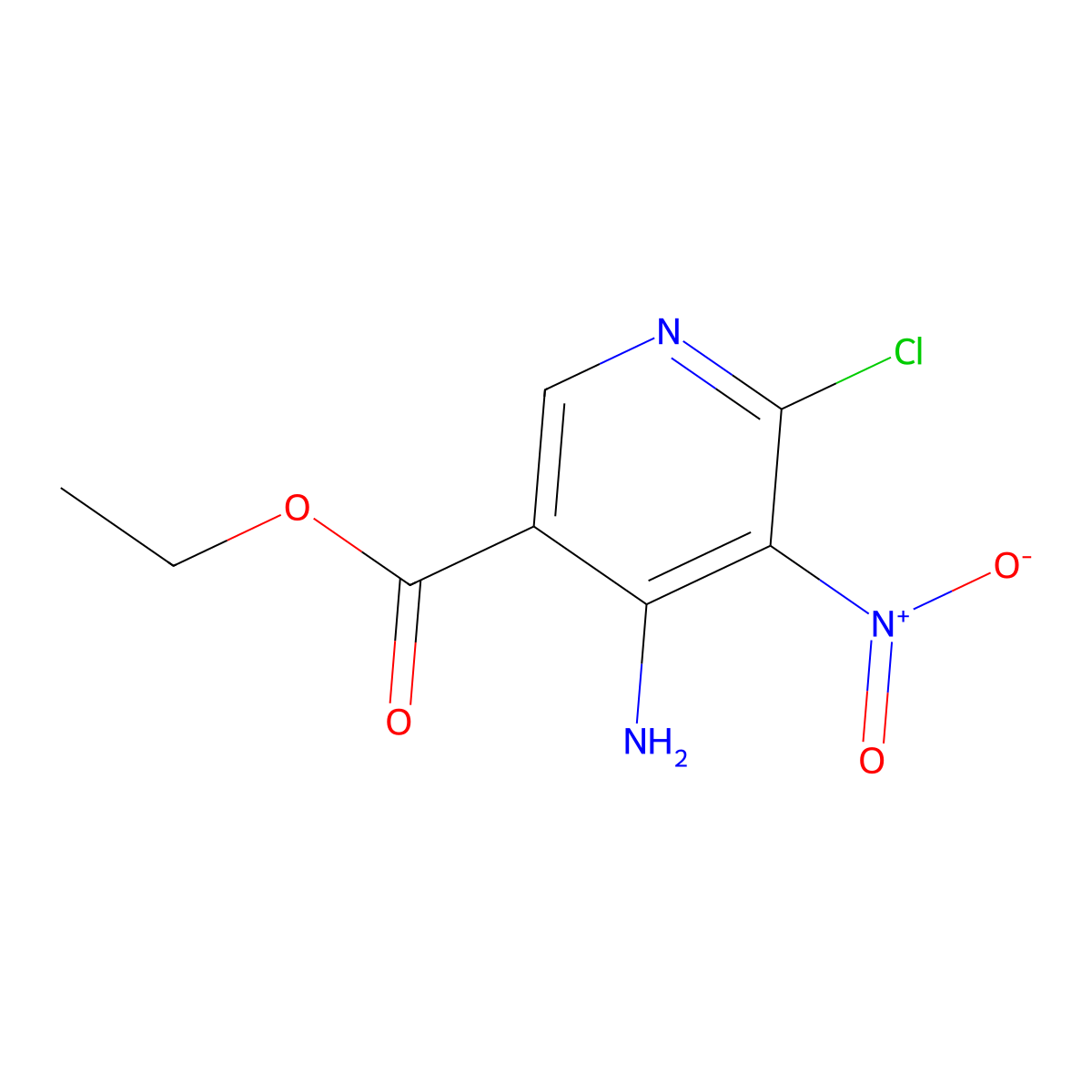 Ethyl 4-amino-6-chloro-5-nitronicotinate molecular structure, CAS 690635-35-9