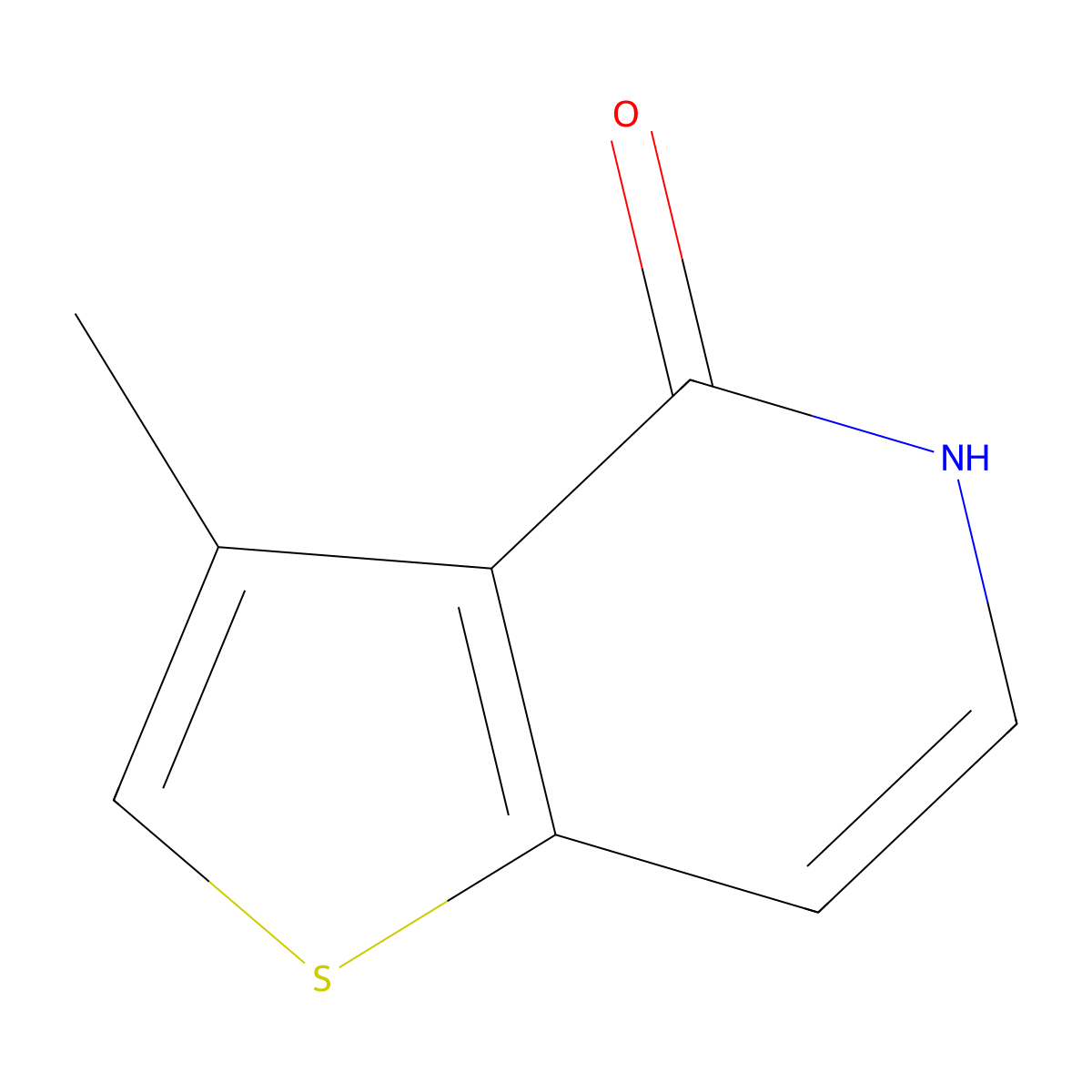 3-methyl-5H-thieno[3,2-c]pyridin-4-one molecular structure, CAS 690635-71-3