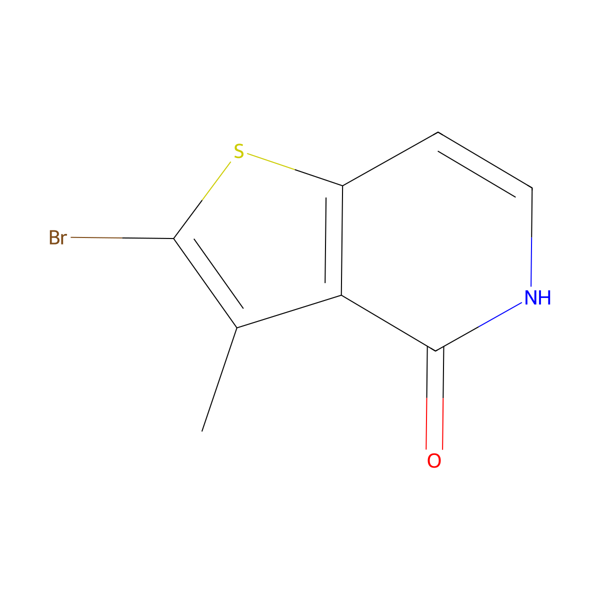 2-Bromo-3-methylthieno[3,2-c]pyridin-4(5H)-one molecular structure, CAS 690635-73-5
