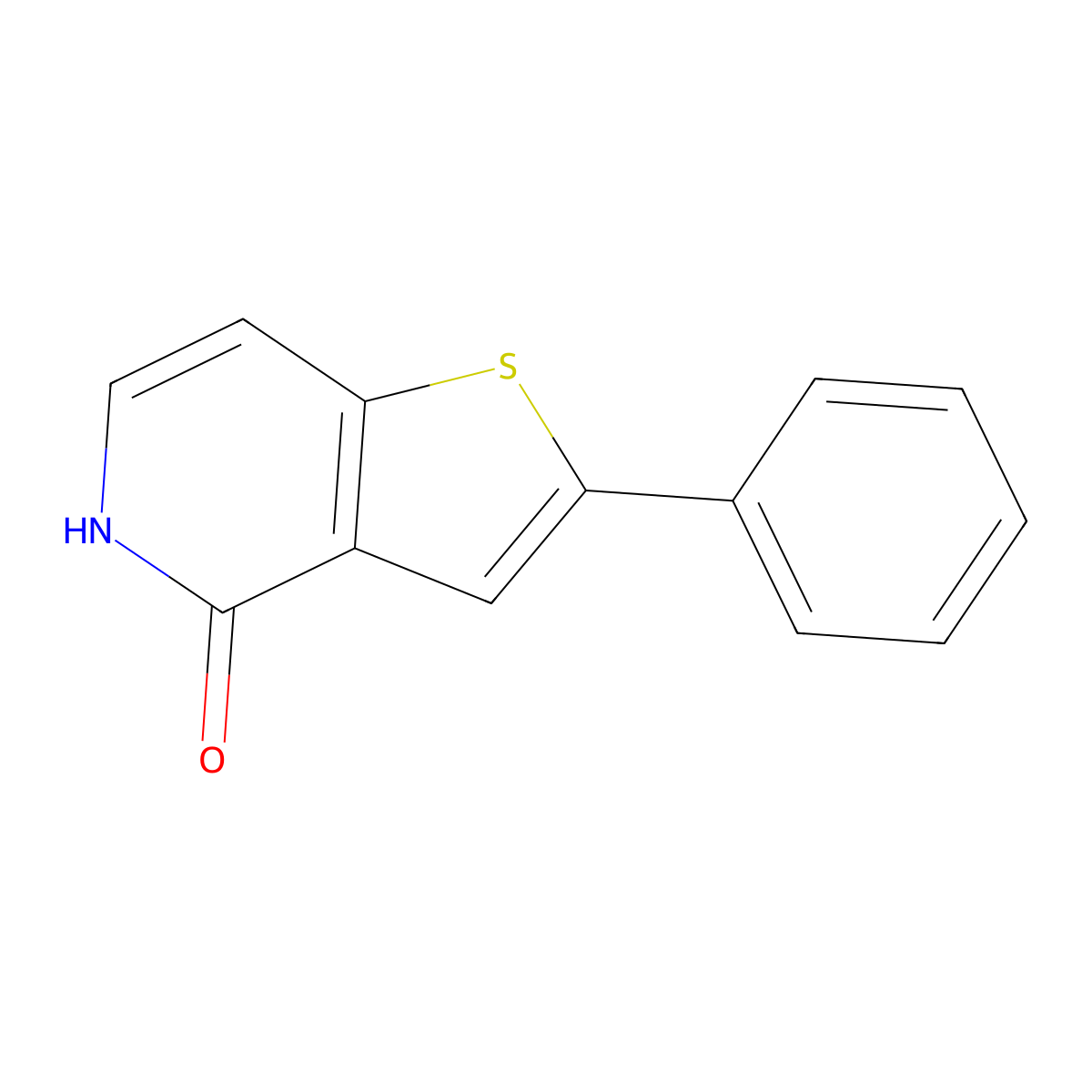 2-phenylthieno[3,2-c]pyridin-4(5H)-one molecular structure, CAS 690636-03-4
