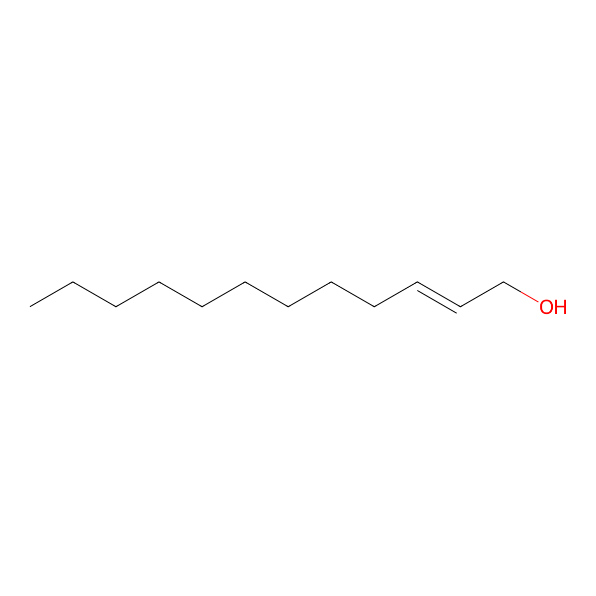 trans-2-Dodecen-1-ol molecular structure, CAS 69064-37-5