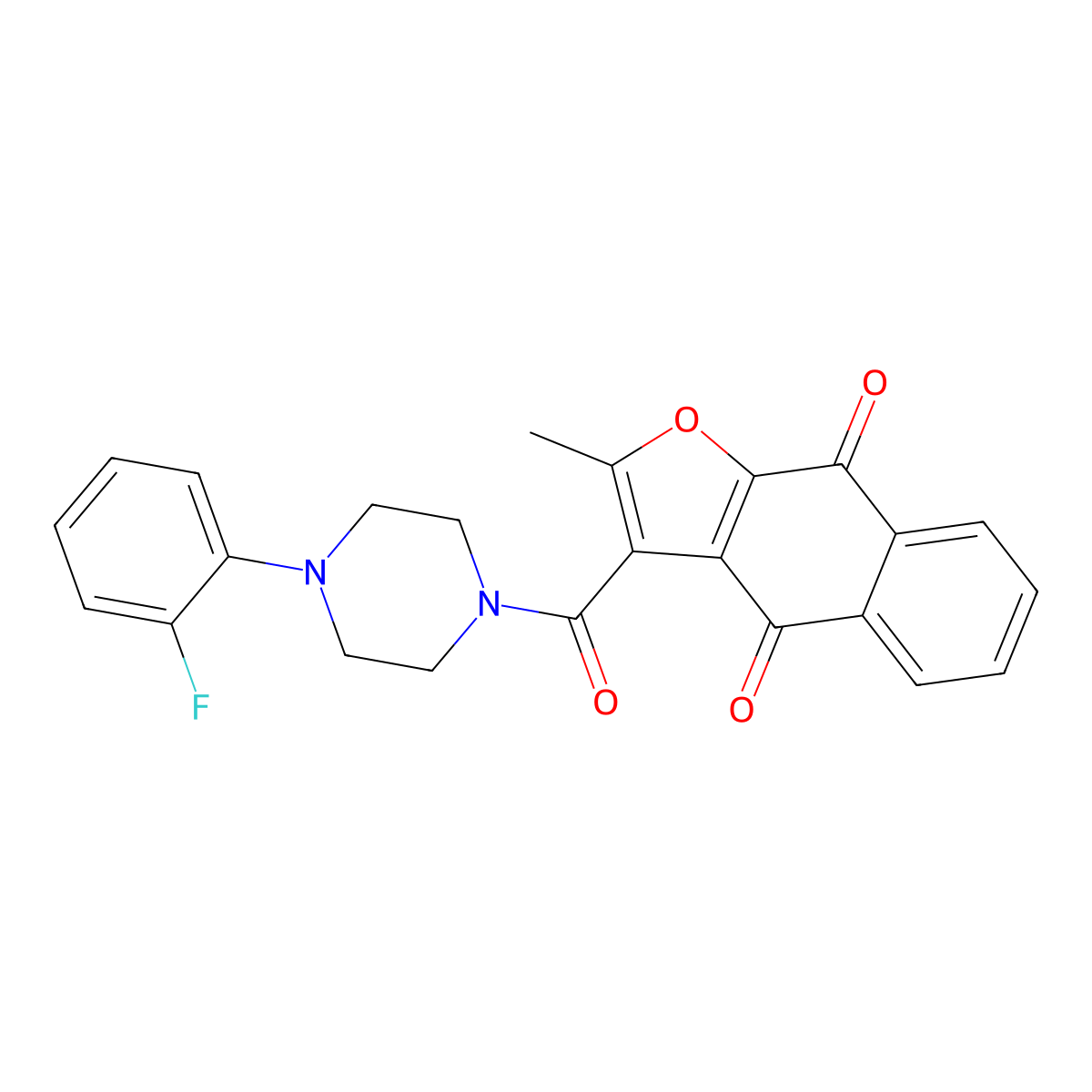 3-{[4-(2-Fluorophenyl)piperazin-1-yl]carbonyl}-2-methylnaphtho[2,3-b]furan-4,9-dione molecular structure, CAS 690640-88-1