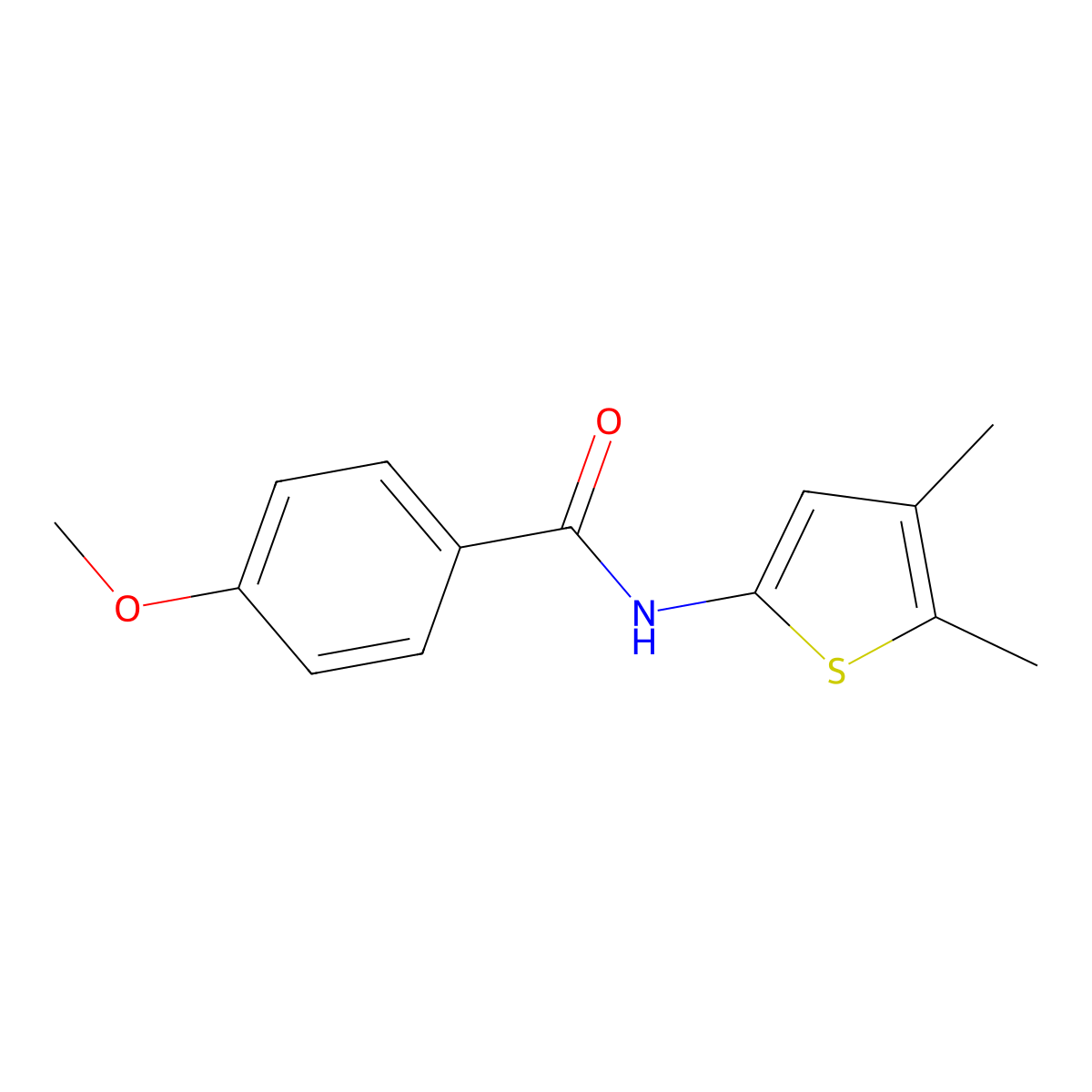 N-(4,5-dimethylthiophen-2-yl)-4-methoxybenzamide molecular structure, CAS 690641-59-9