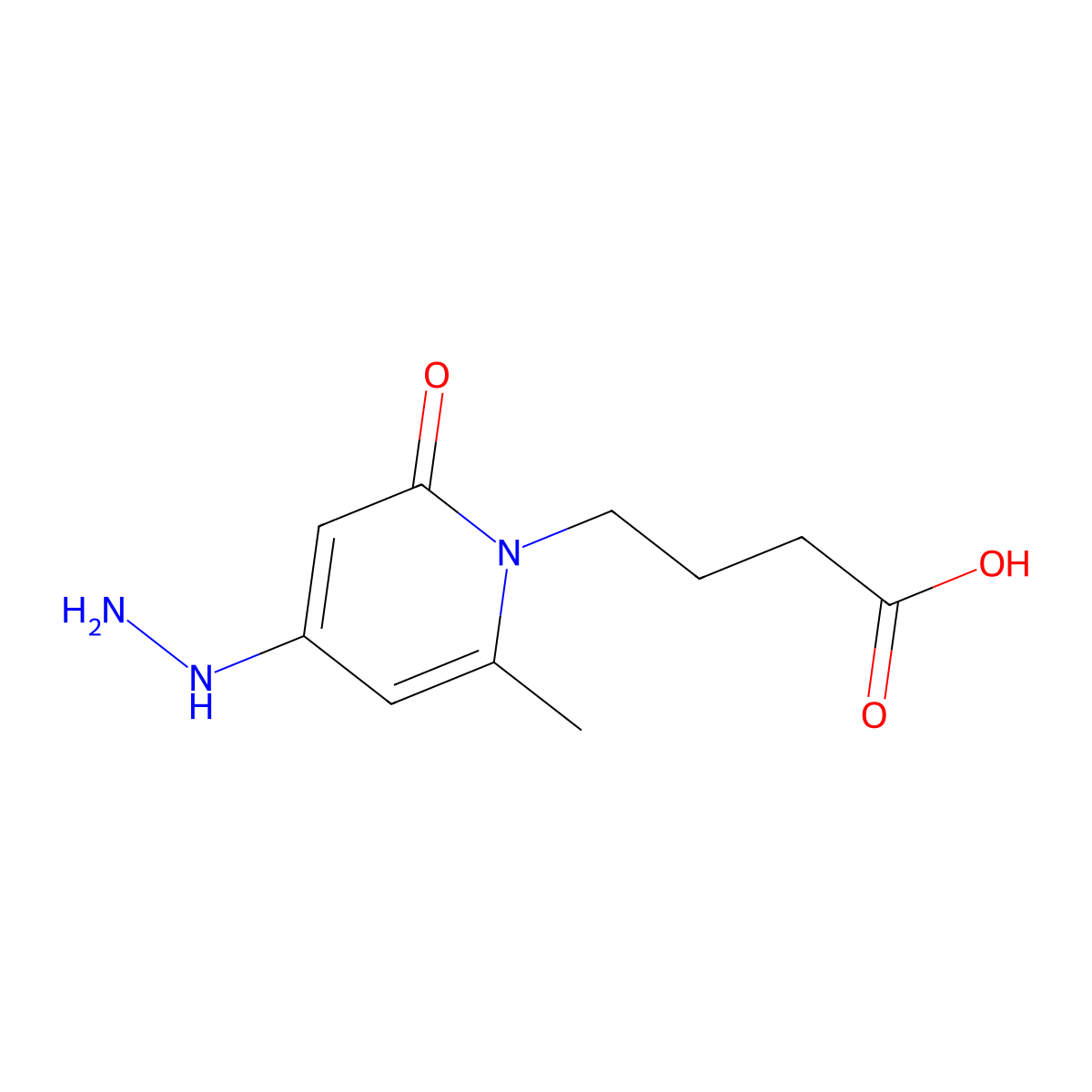 1(2H)-Pyridinebutanoic acid, 4-hydrazino-6-methyl-2-oxo- molecular structure, CAS 690642-29-6
