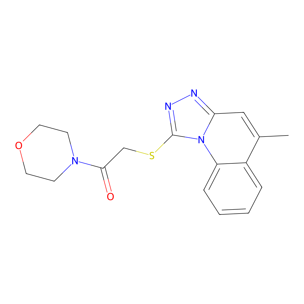 2-((5-Methyl-[1,2,4]triazolo[4,3-a]quinolin-1-yl)thio)-1-morpholinoethanone molecular structure, CAS 690642-30-9
